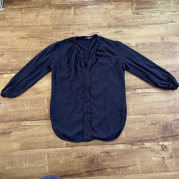 The Odells Women Blue Long Sleeve‎ Blouse Medium M Top - Picture 1 of 7